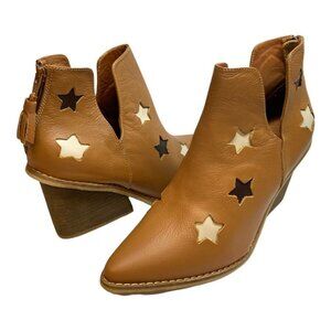 K2E3 Silvia Cobos Shoot For The Moon Leather Ankle Boot Women's 6M